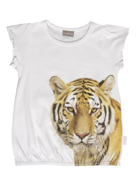 T-shirt - Claire Tiger Puf Hvid