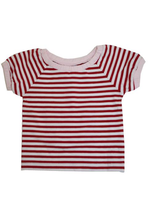 T-shirt - Wheat Red stripes